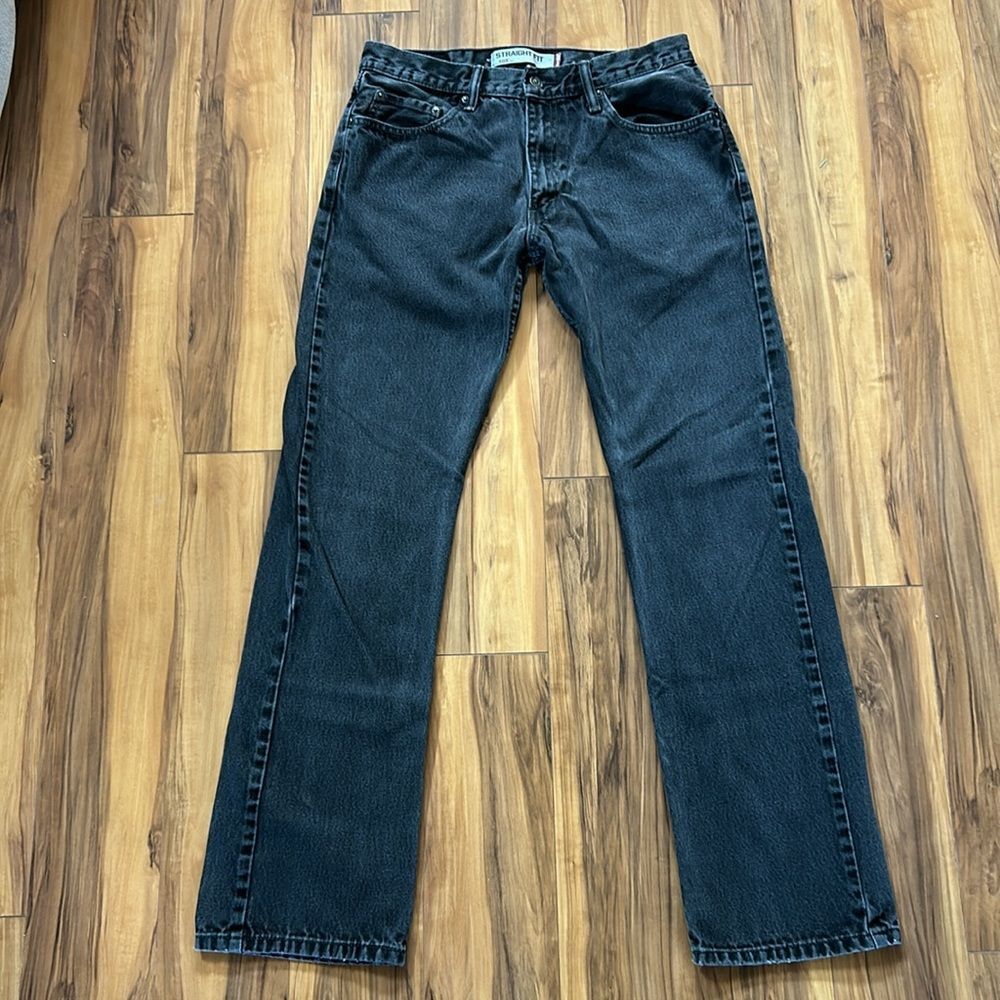 Levi's Mens 505 Black Straight Fit Jeans